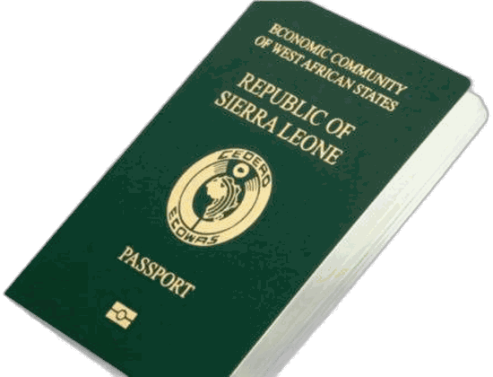 Passport of the Republic of Sierra Leone, an ECOWAS member state