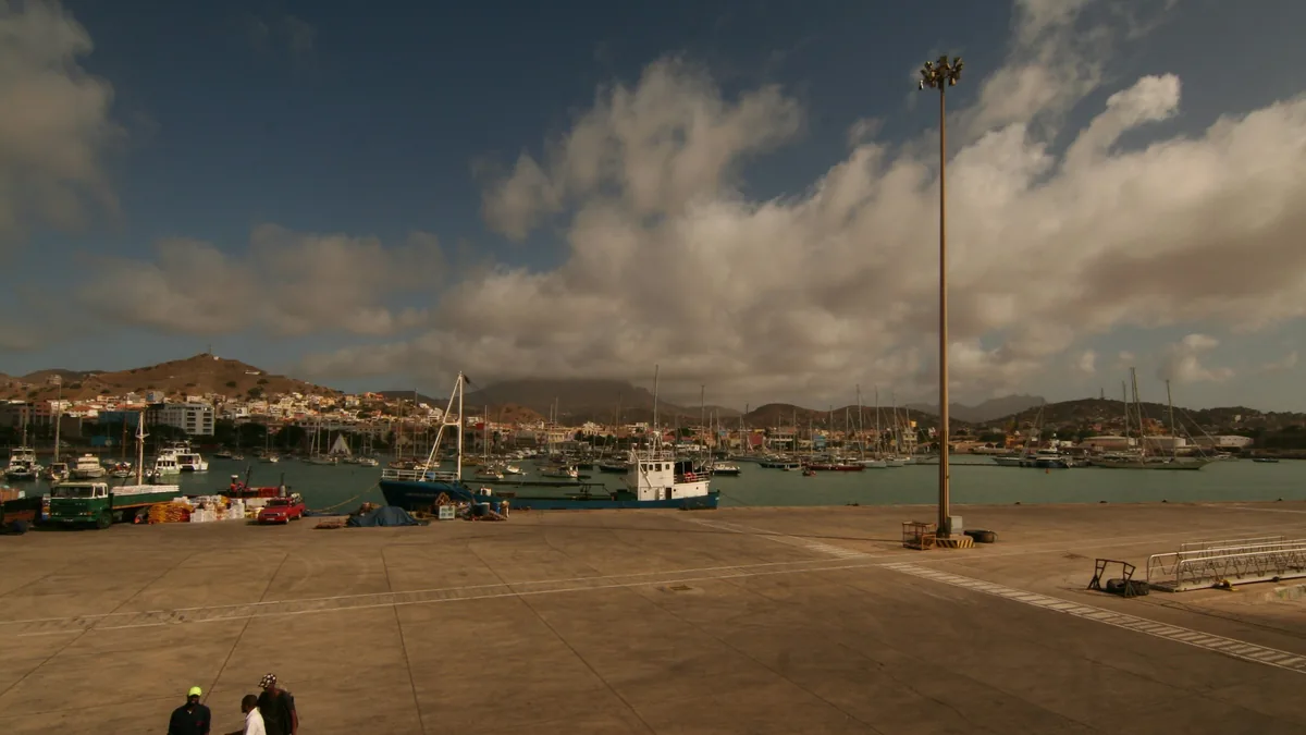 The harbour at Mindelo, Cabo Verde, under Atlantic light