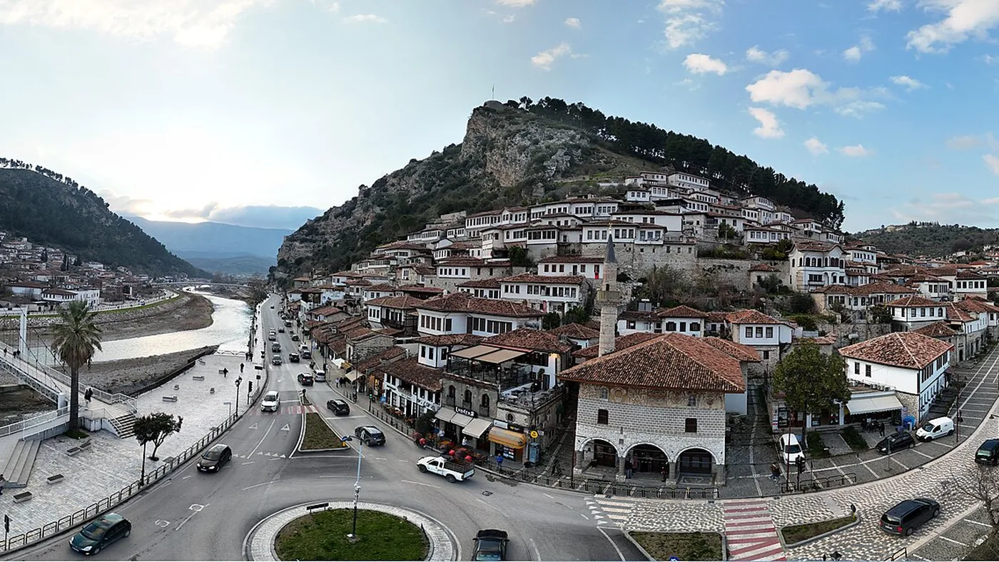 The Ottoman houses of Mangalem in Berat, central Albania