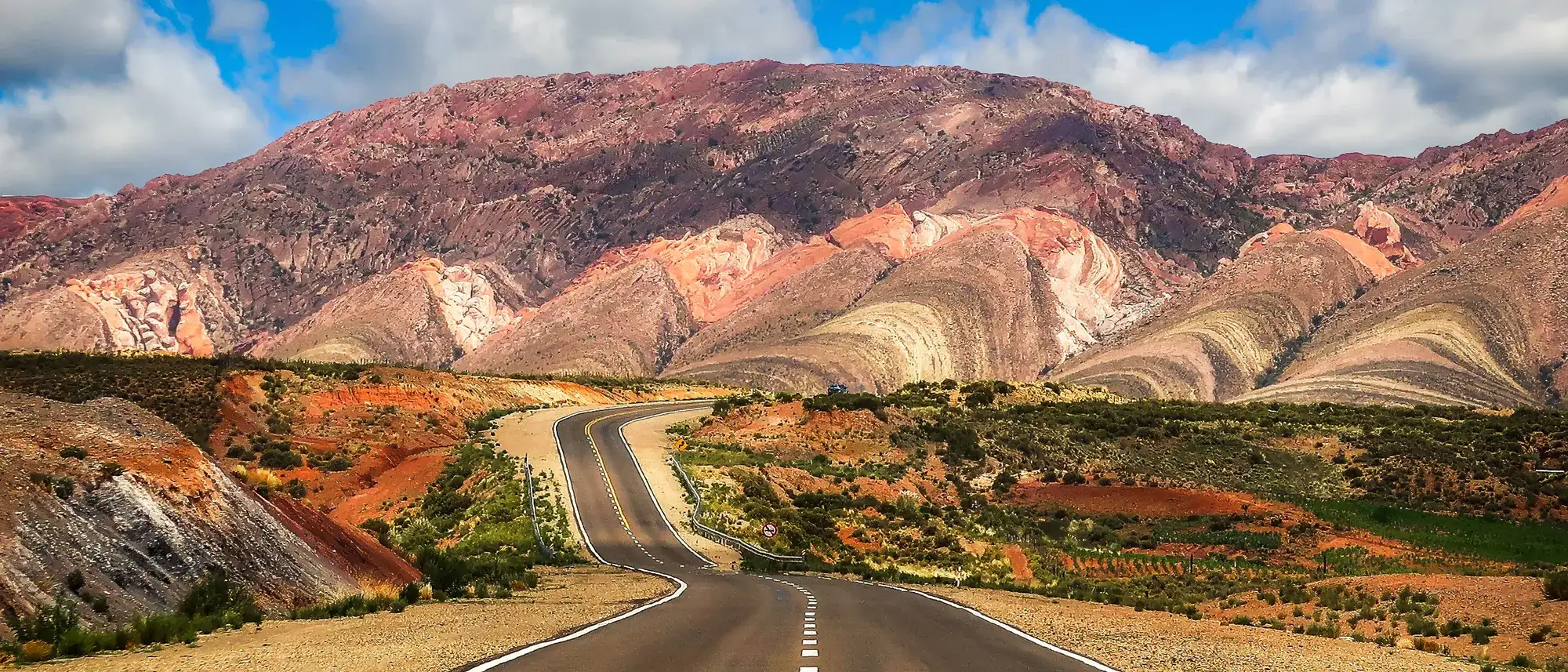 Road through the coloured mountains of northwest Argentina