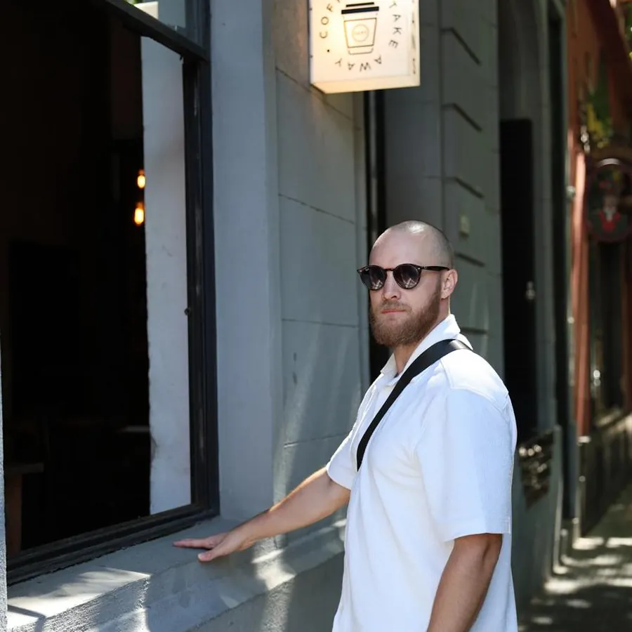 David Lincoln on a Palermo street, Buenos Aires