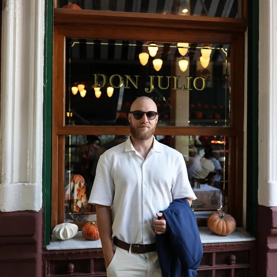 David Lincoln outside Don Julio, Palermo, Buenos Aires