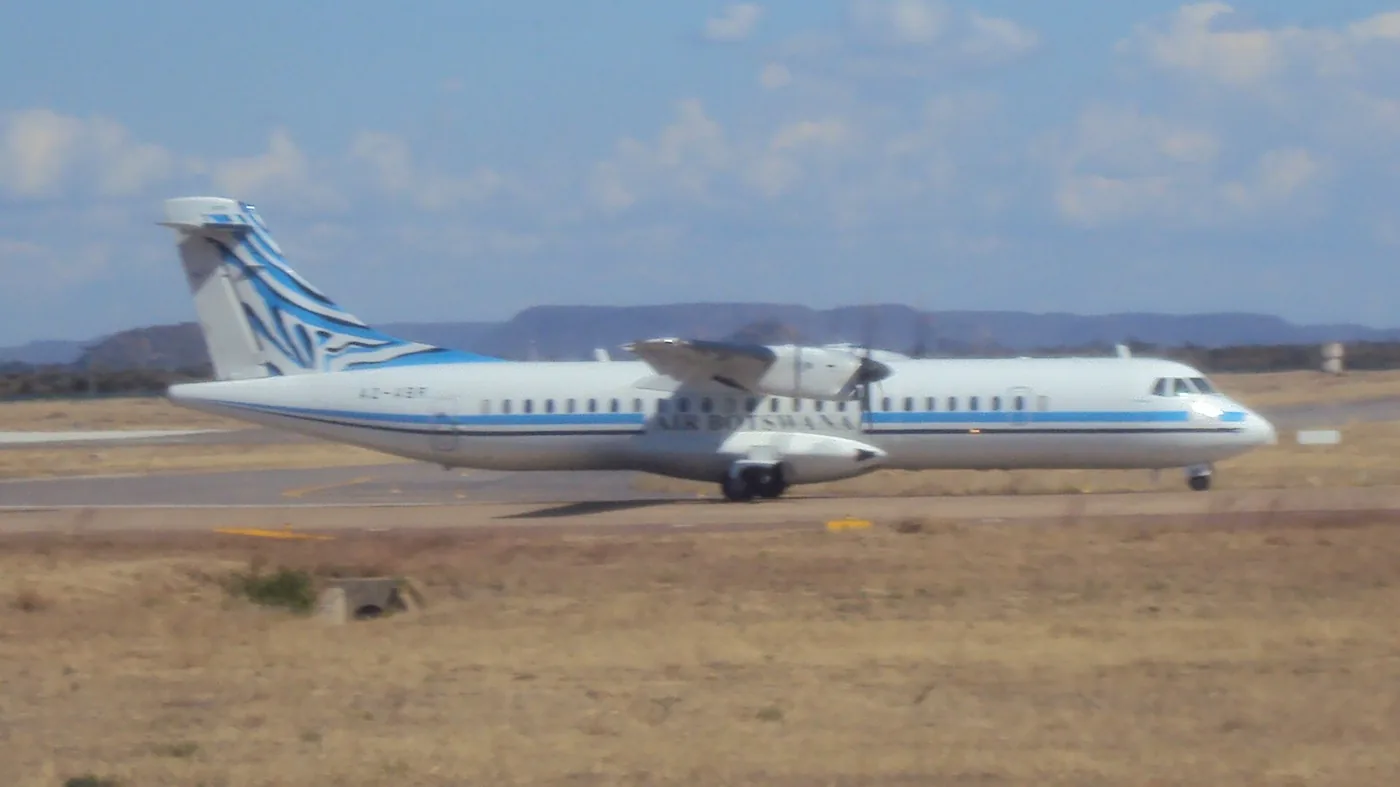 An Air Botswana aircraft at Sir Seretse Khama International Airport, Gaborone