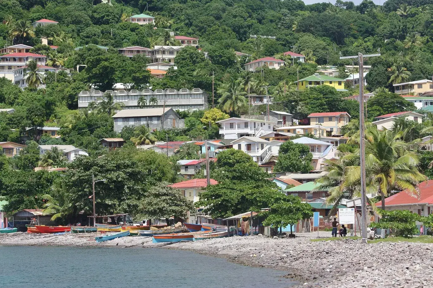 A vila de pescadores de Scotts Head, na costa sudoeste de Dominica