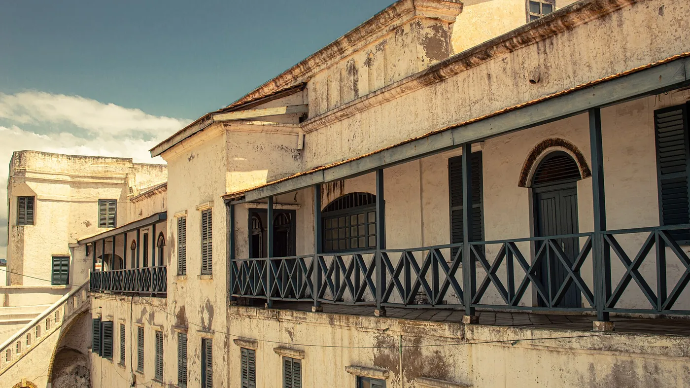 Cape Coast Castle on the coast of Ghana