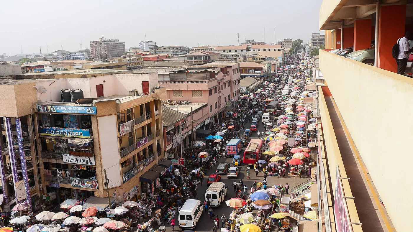 Accra's central business district, Ghana