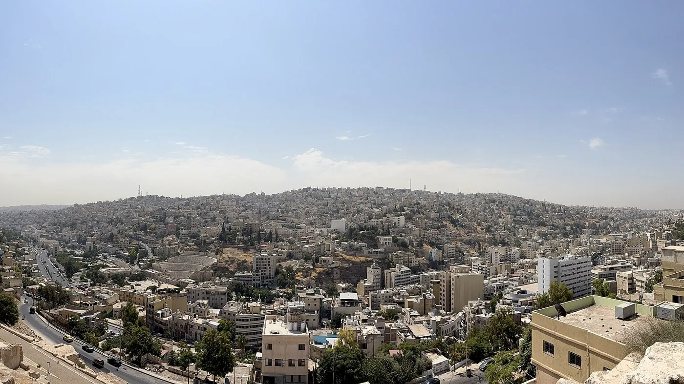 Amman, the capital of Jordan, seen from the Citadel
