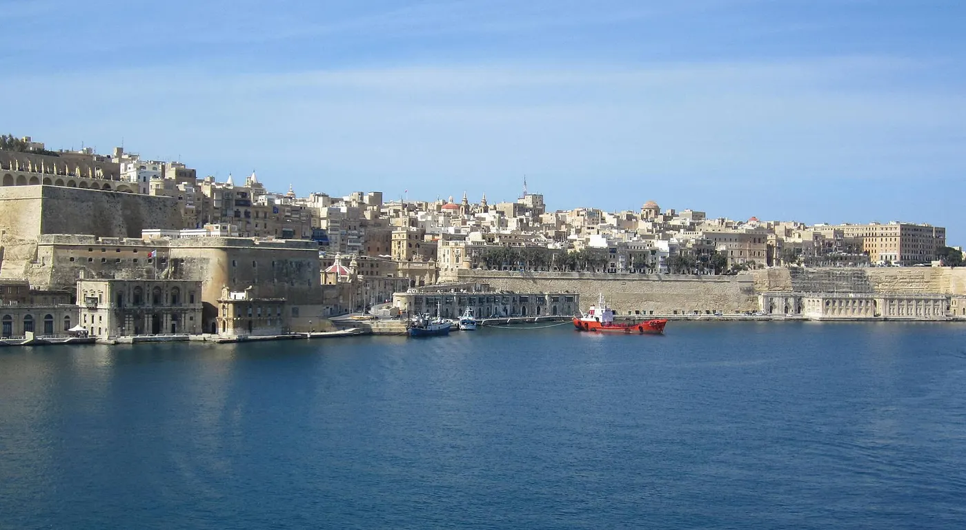 Valletta seen across Marsamxett Harbour, Malta