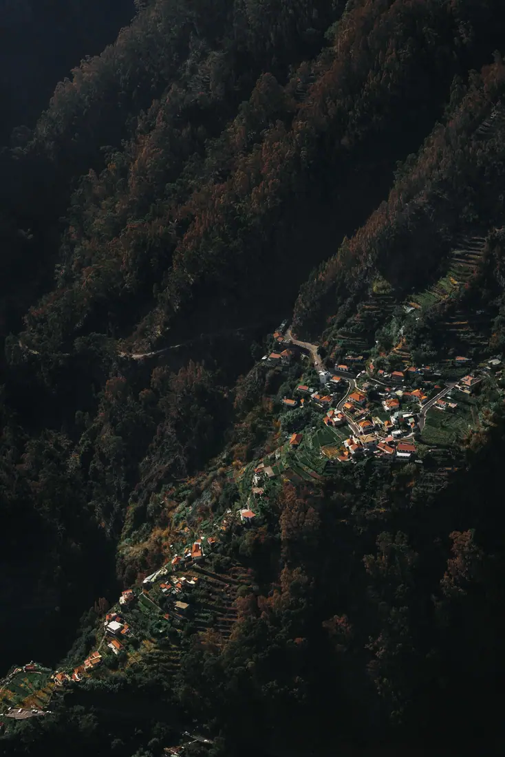 A terraced village in the Portuguese interior