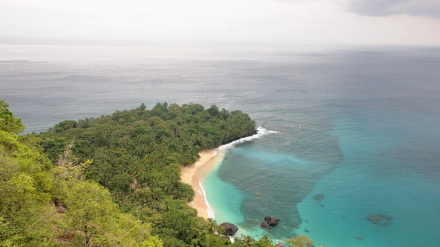 Praia Banana on the island of Príncipe