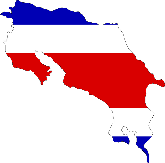 Costa Rica Flag Map